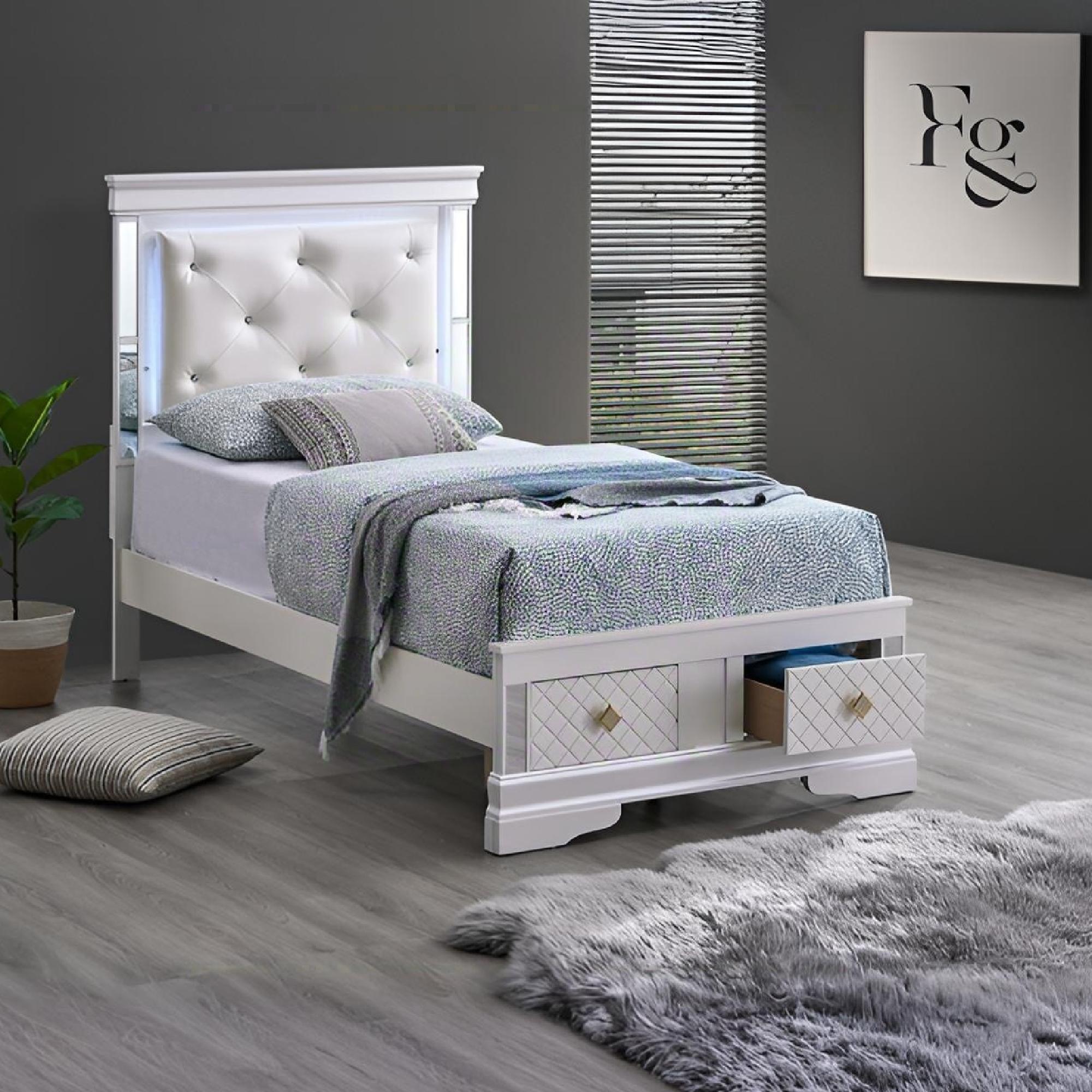 Verona G6735B-TSB Twin Bed in Pearl