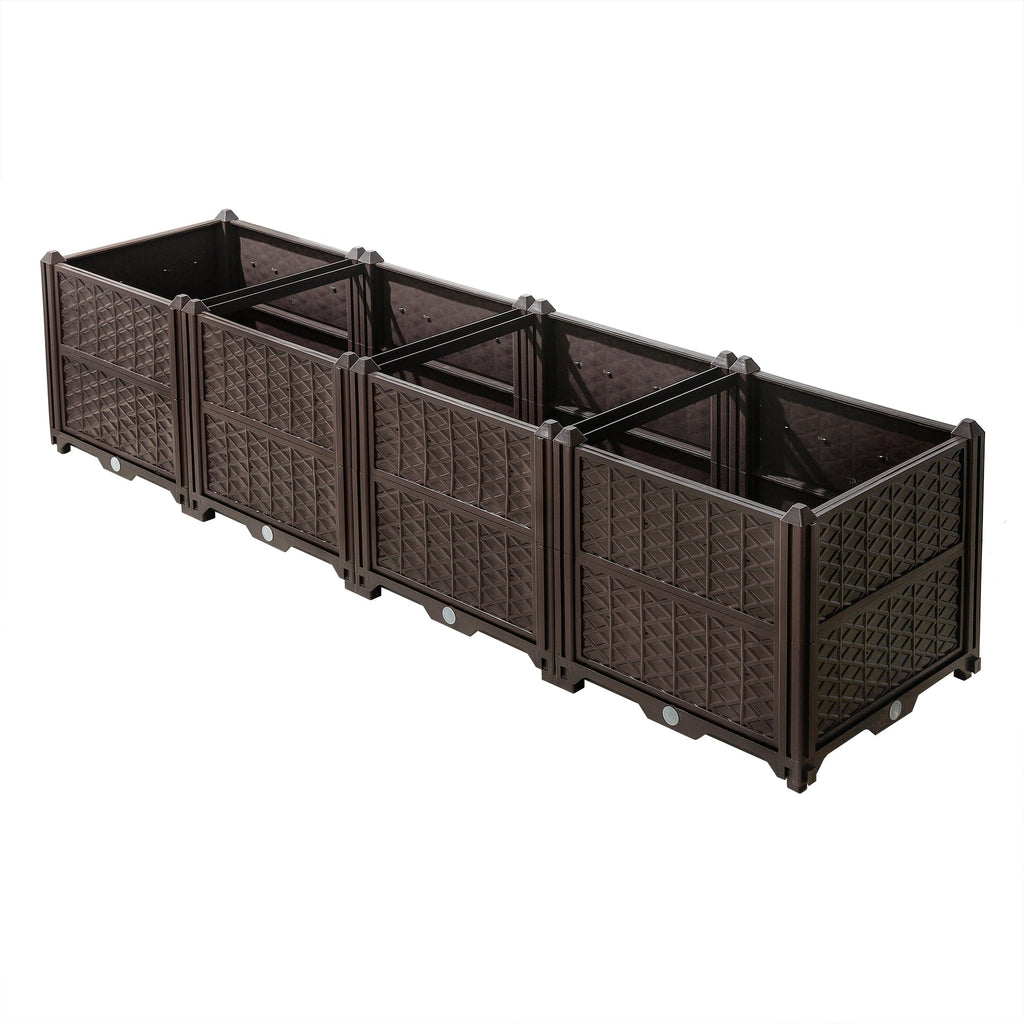 Indoor and Outdoor Rectangular Plastic Planting Box