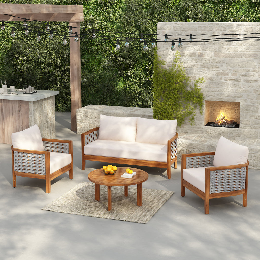 Outdoor Unique Tub Design 4-Seat Sofa Set