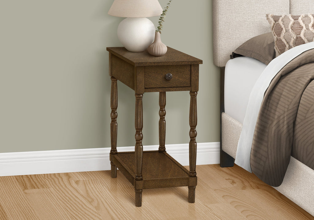 2 Tier Accent Table with Storage Drawer
