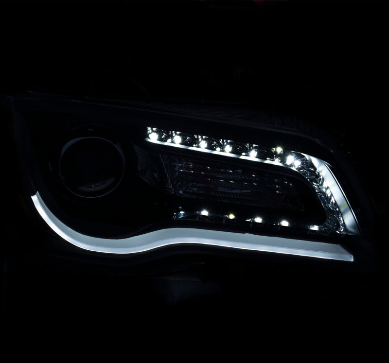 Anzo 2011-2014 Chrysler 300Projector Headlights w/Plank Style Design Chrome