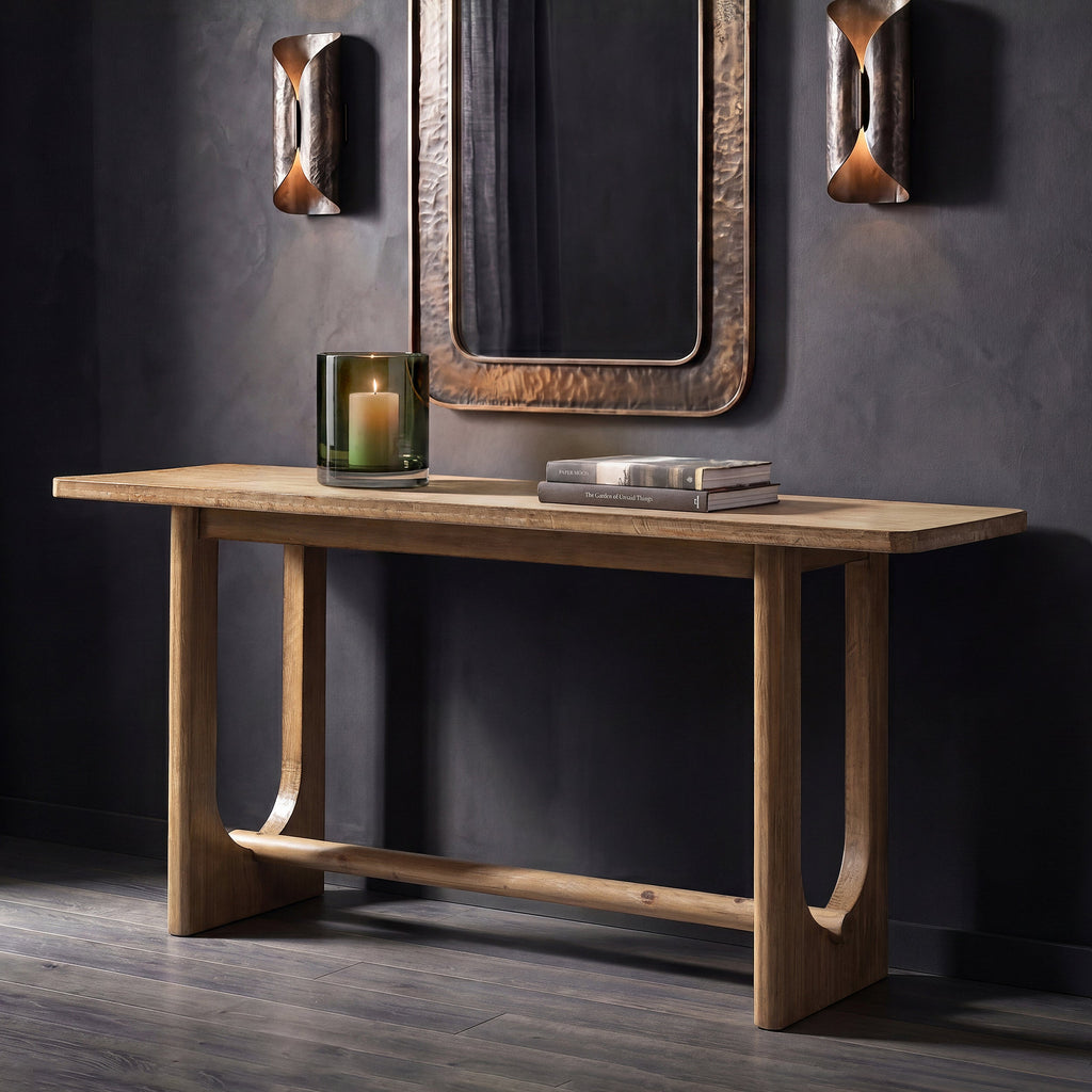Turnkey 72" Modern Trestle Console Table - Antique