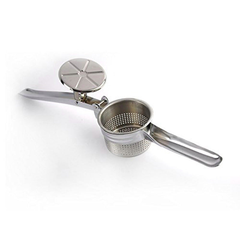 Stainless Steel Garlic Press — Heavy Duty Manual Garlic Mincer & Crusher