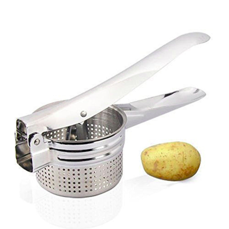 Stainless Steel Garlic Press — Heavy Duty Manual Garlic Mincer & Crusher