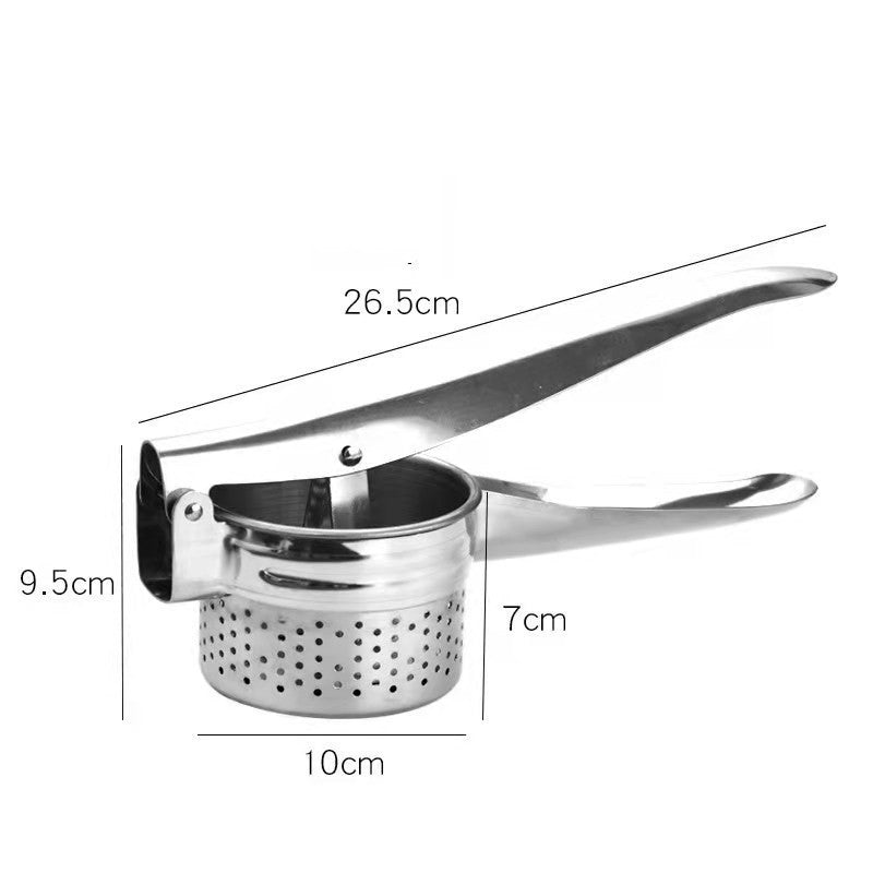 Stainless Steel Garlic Press — Heavy Duty Manual Garlic Mincer & Crusher