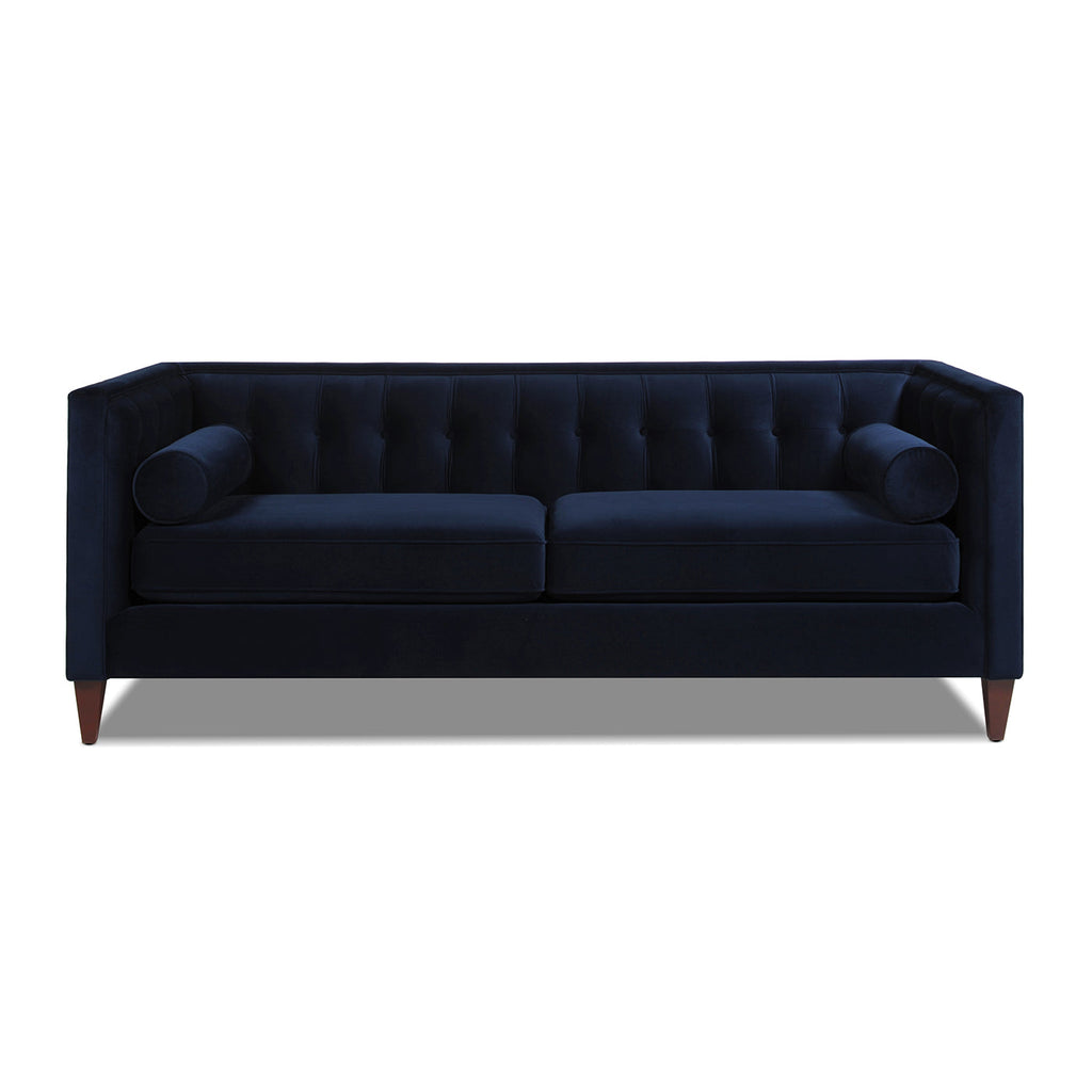 Jack 84" Modern Tuxedo Tufted Sofa, Dark