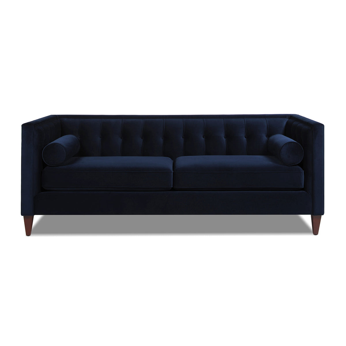 Jack 84" Modern Tuxedo Tufted Sofa, Dark