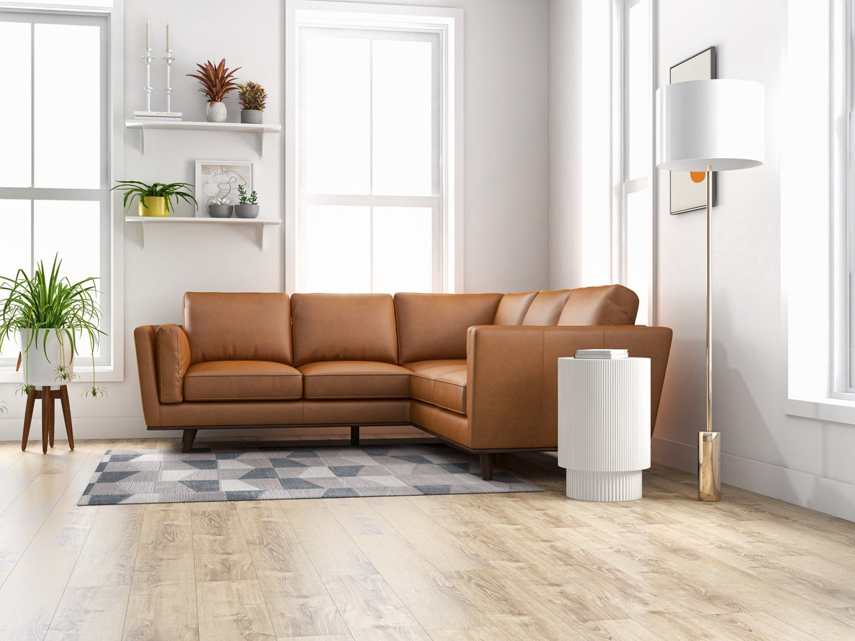 Erman Leather Sectional Sofa