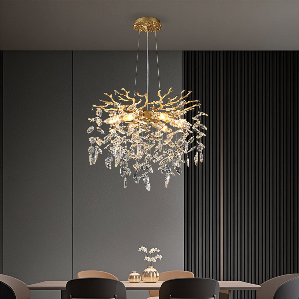 6-Light Chandelier Crystal Ceiling Lamp