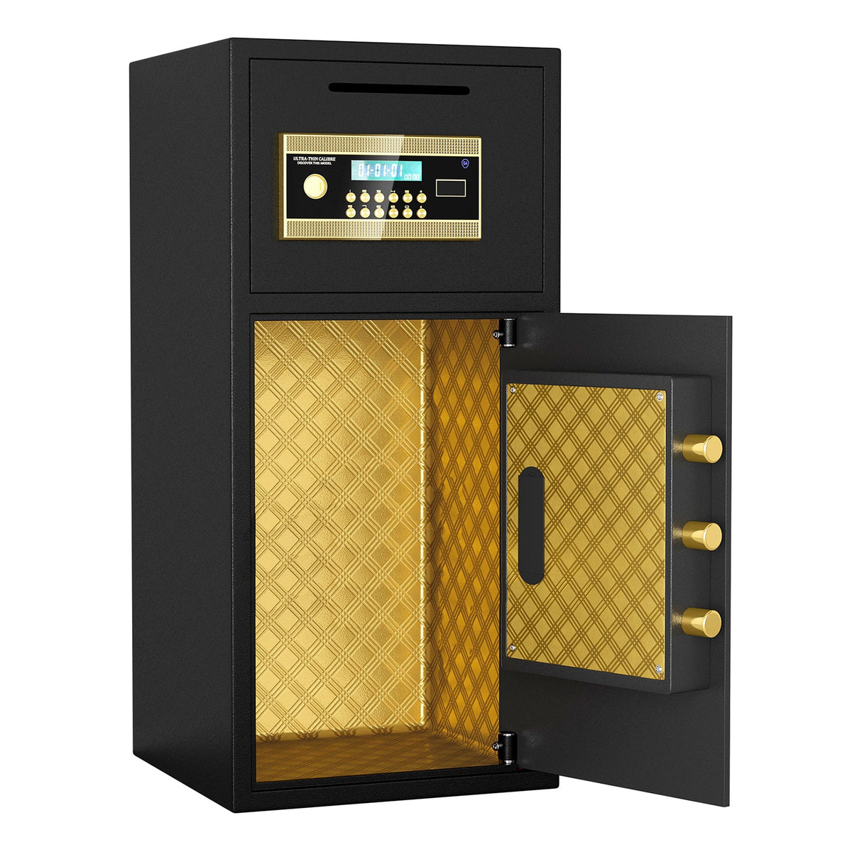 Large Double-Door Coin-Operated Safe with Digital Security Features