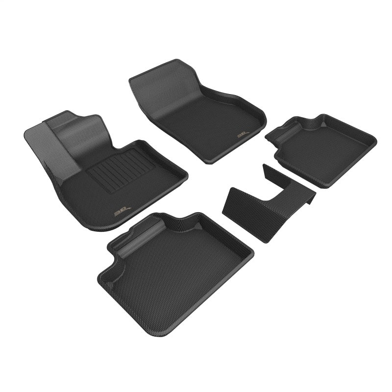 3D MAXpider 2024+ Mini Countryman (non-SE) Kagu 1st and 2nd Row Floormats - Black L1MN02201509