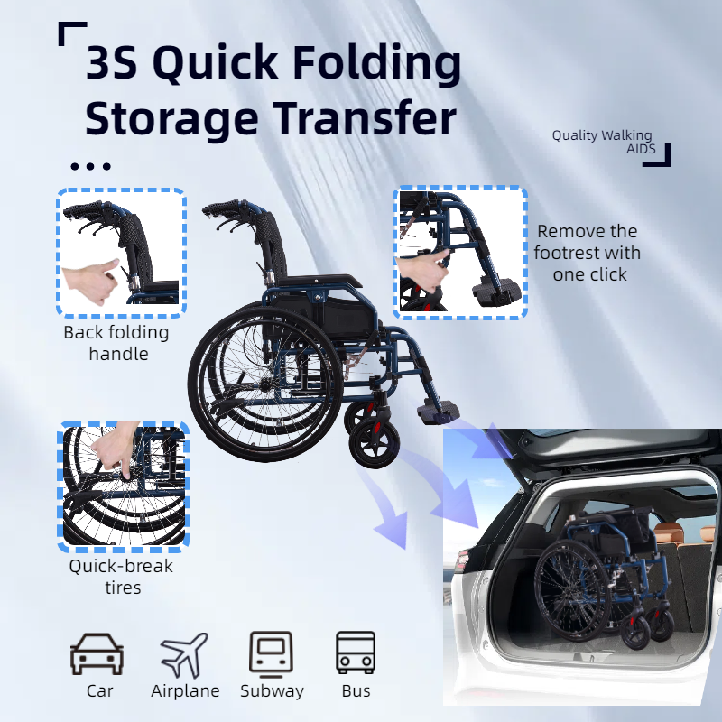 Aluminium Multi-Functional Manual Wheelchair