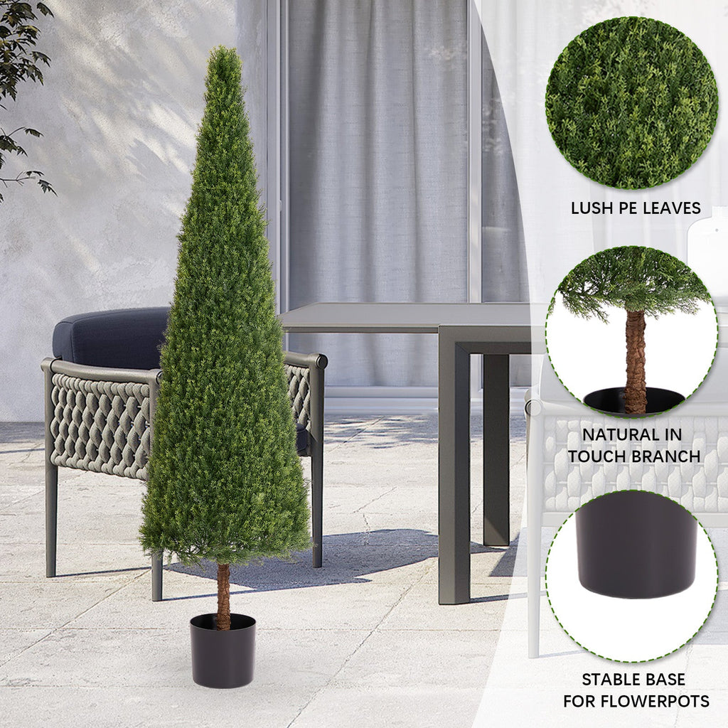 6FT Artificial Conical Topiary Trees