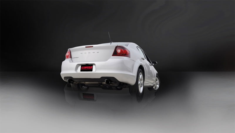 Corsa Performance 11-13 Chrysler 200/Dodge Avenger V6 Black Sport Cat-Back Exhaust