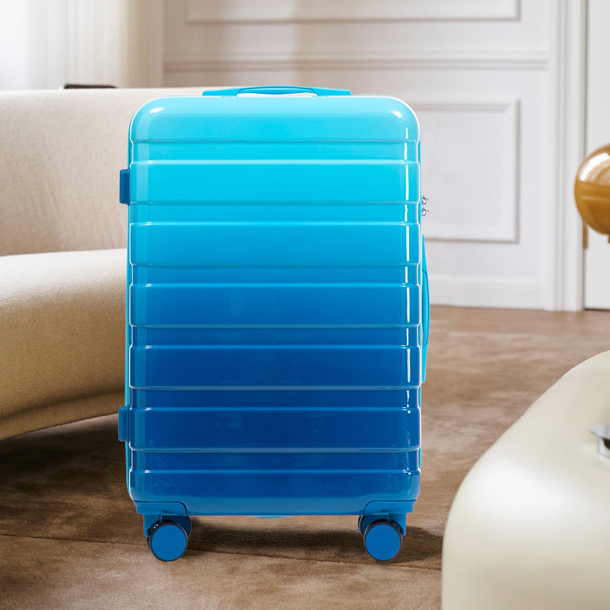 3-Piece Luggage Set - Gradient Color Spinner Wheels