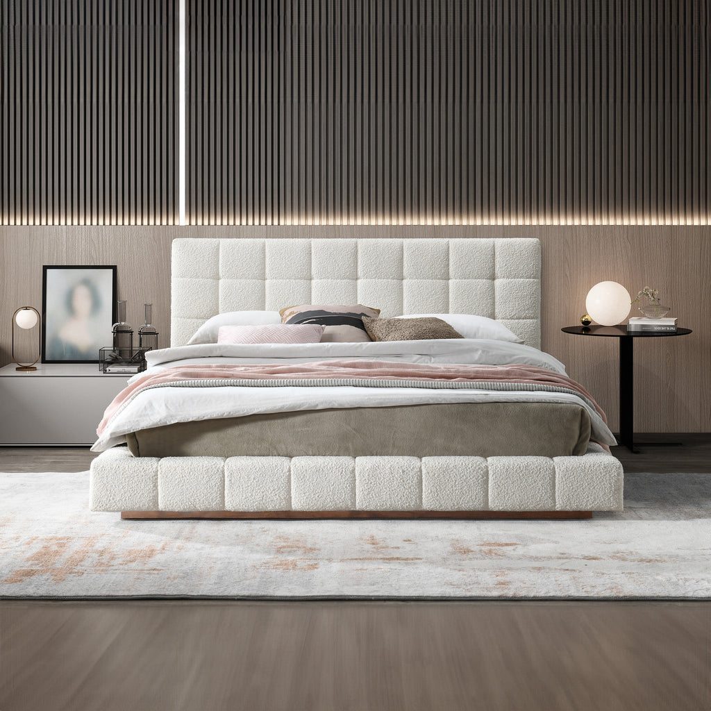 Hudson Upholstered Platform Bed Frame