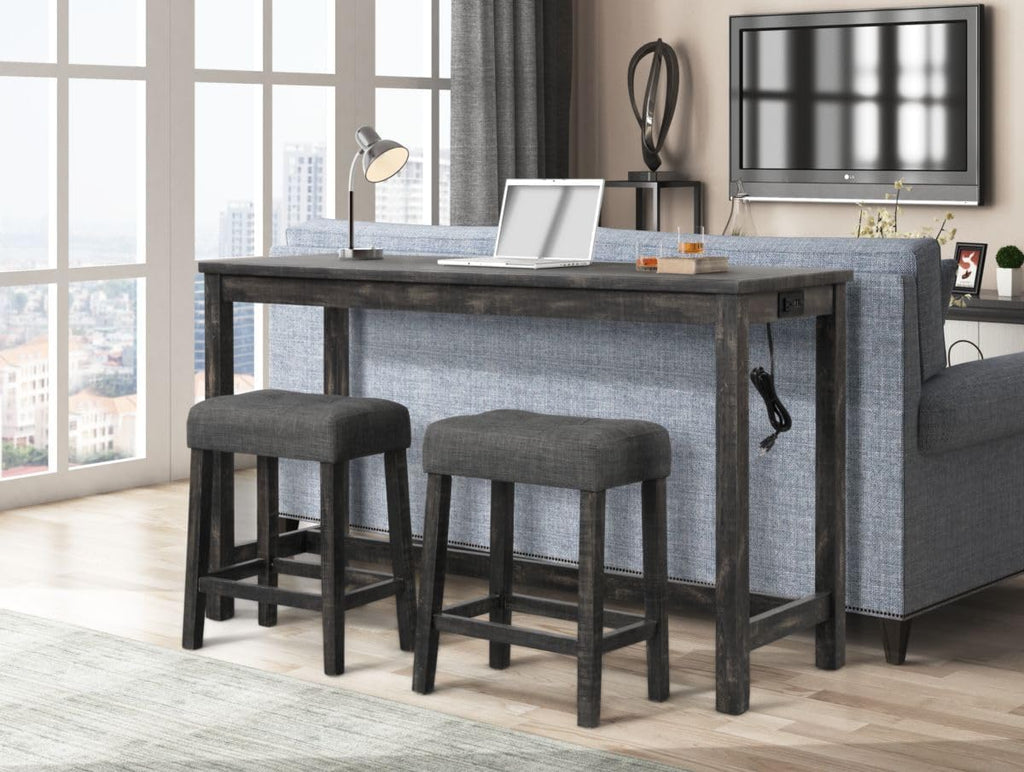 Transitional 24" Wood Counter Stool Set of 2