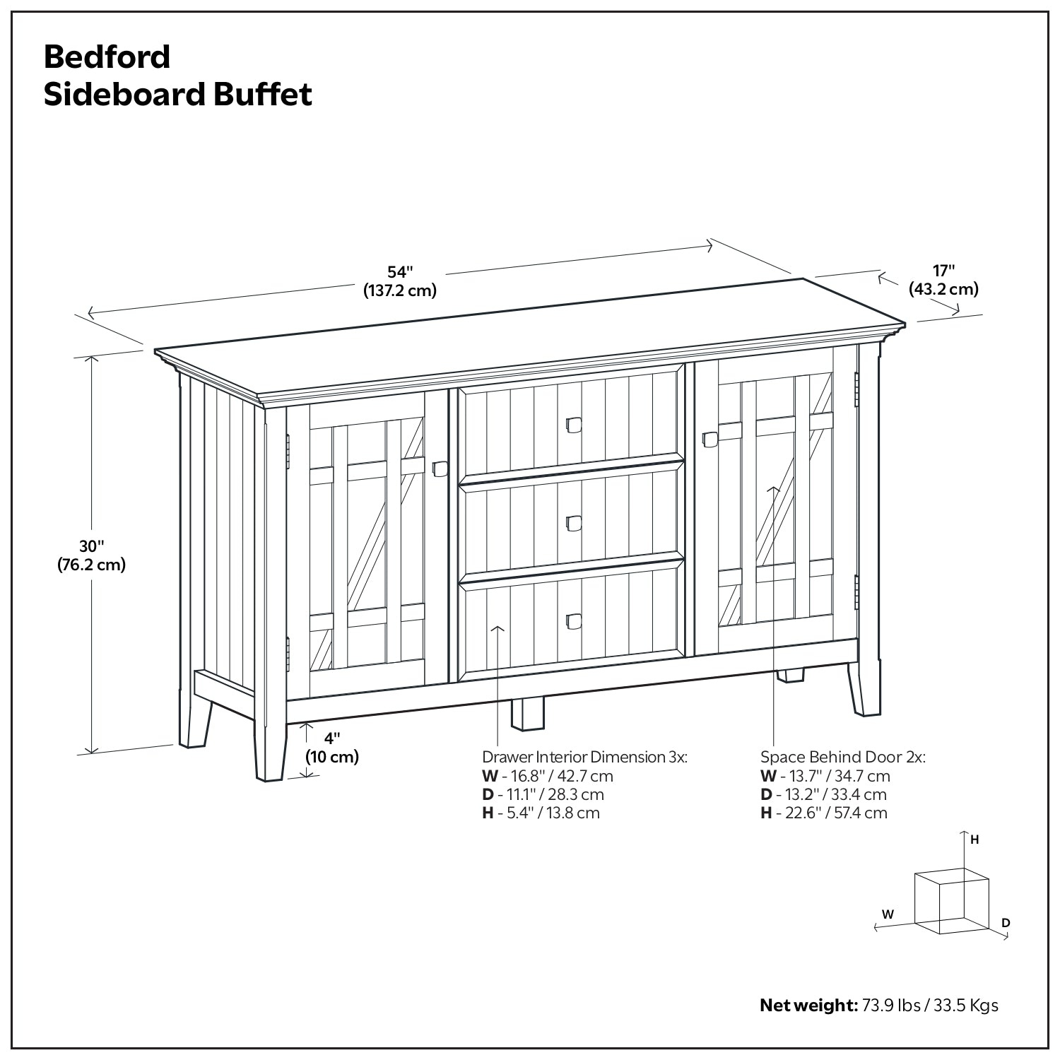 Bedford Sideboard Buffet