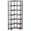 79.53" Tall 7-Tier Large Corner Bookshelf