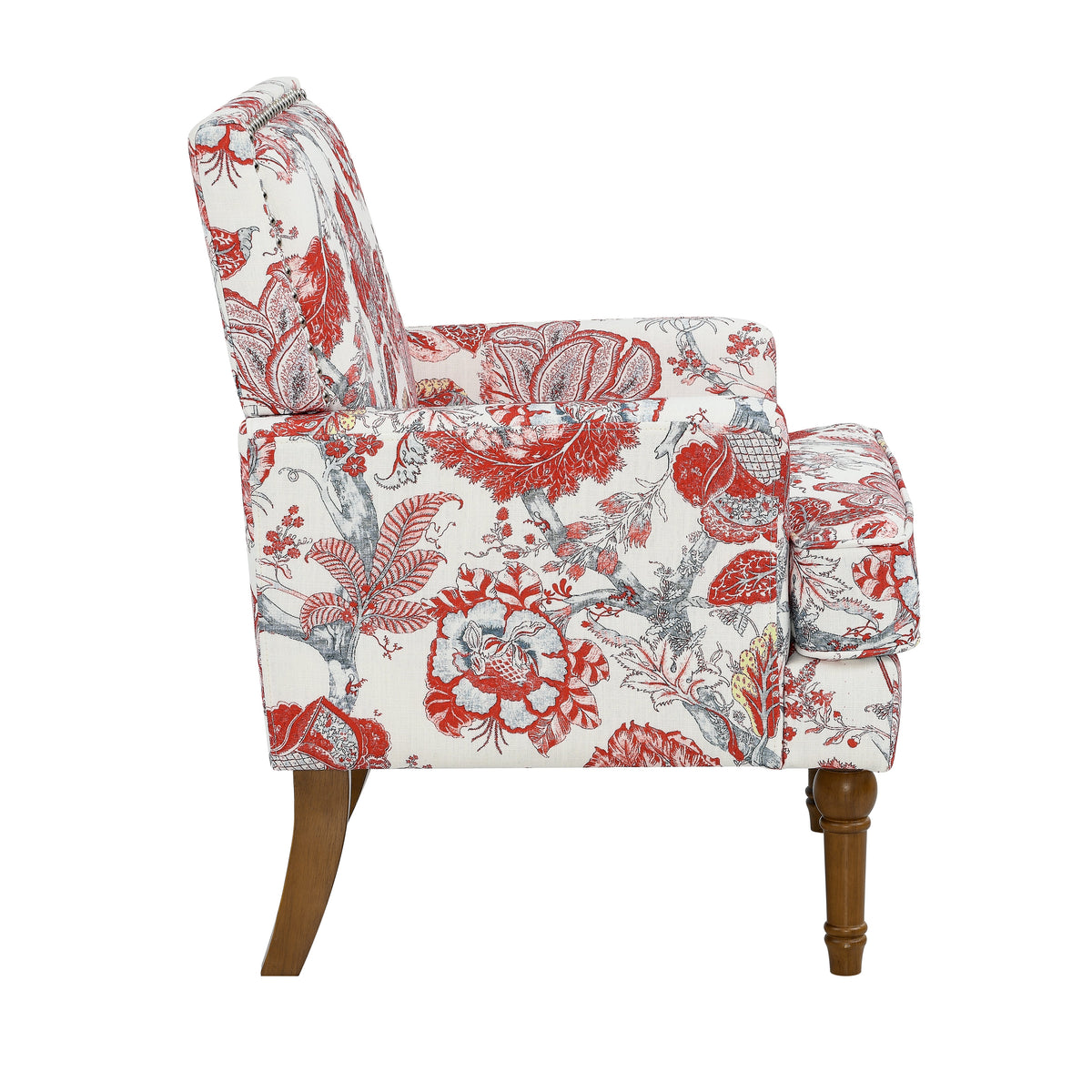 Accent Chair with Solid Hardwood Frame and Hand-Woven Paper Rope Arm