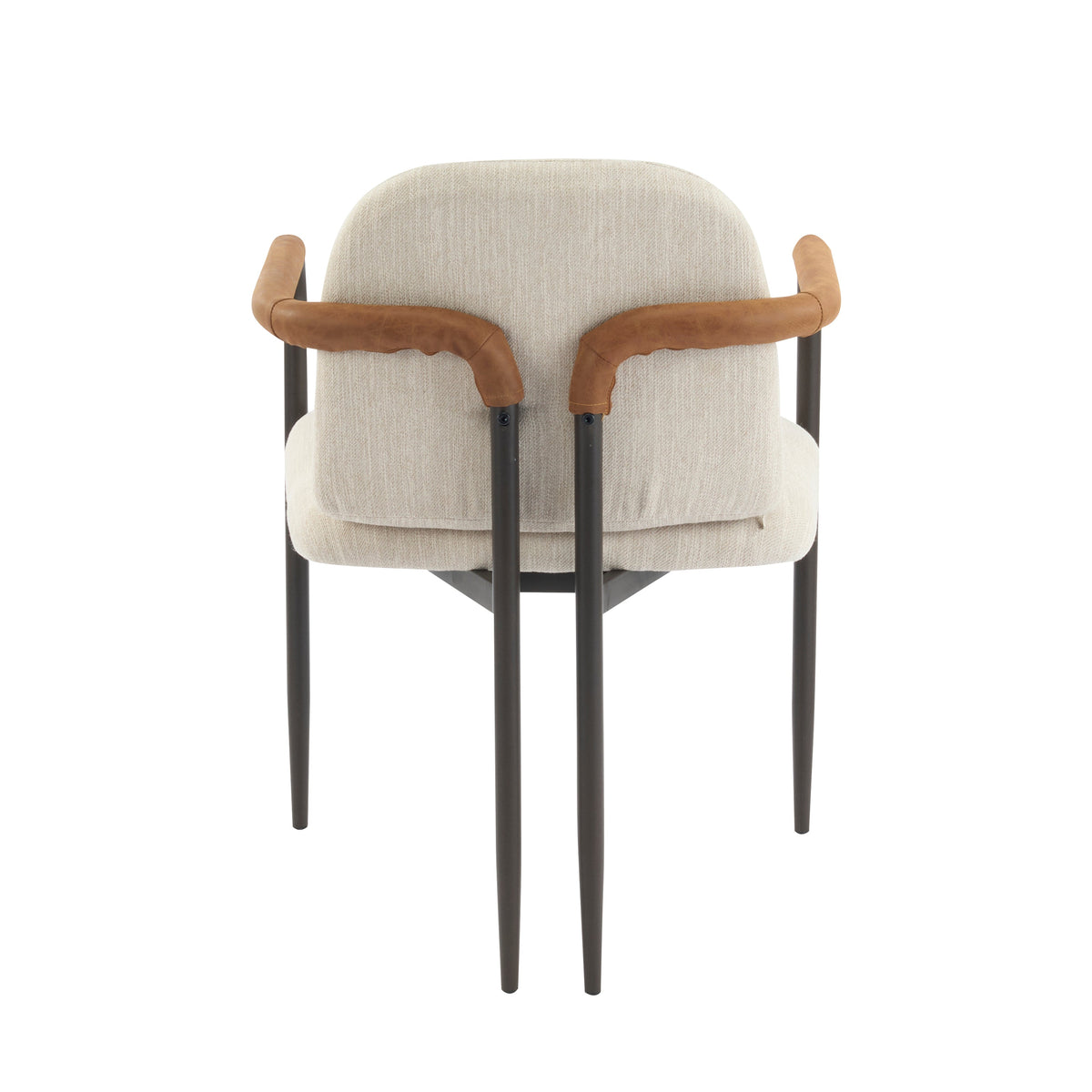 Dining Chair Set of 2 - Espresso and Beige