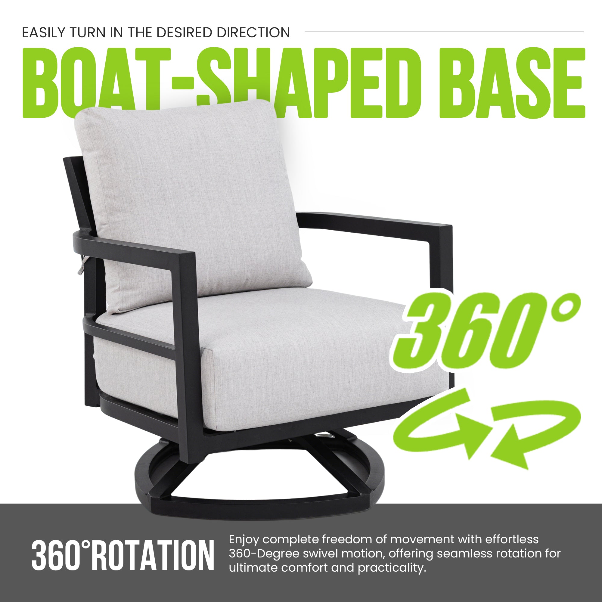 3PC Outdoor Aluminum Patio Furniture Set