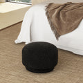 Fuji 15" Mushroom Footstool Ottoman, Ebony