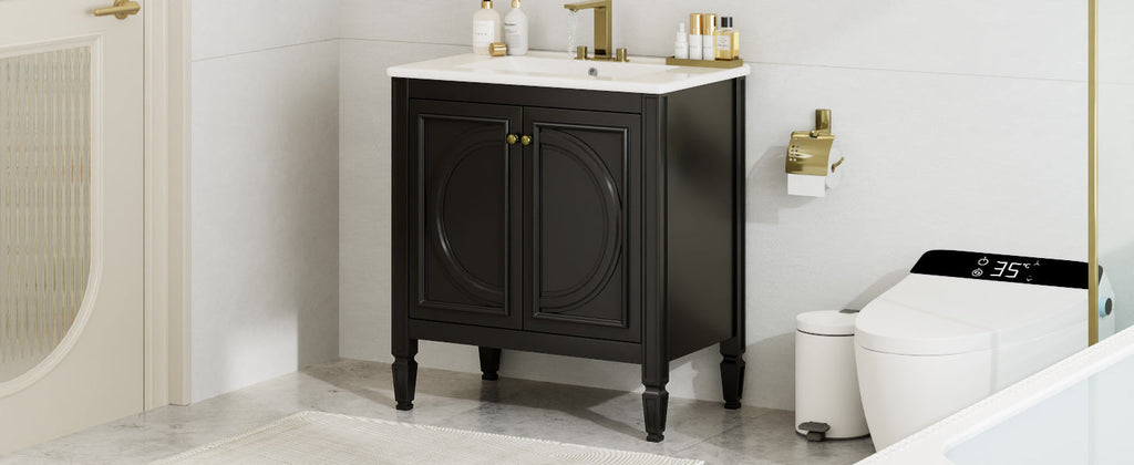 30" Bathroom Vanity with Sink and Two Doors