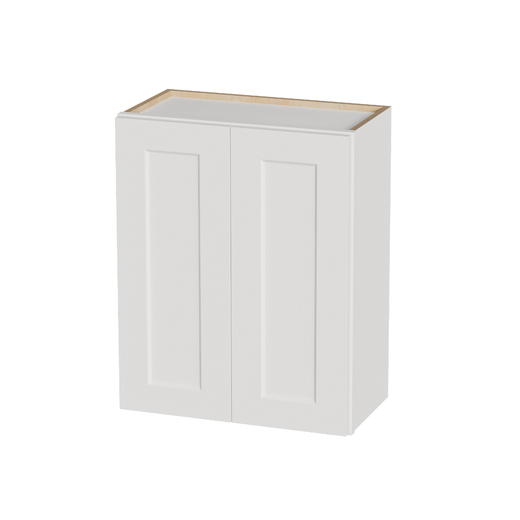 White Shaker Solid Wood Wall Cabinet with Soft-Close Doors