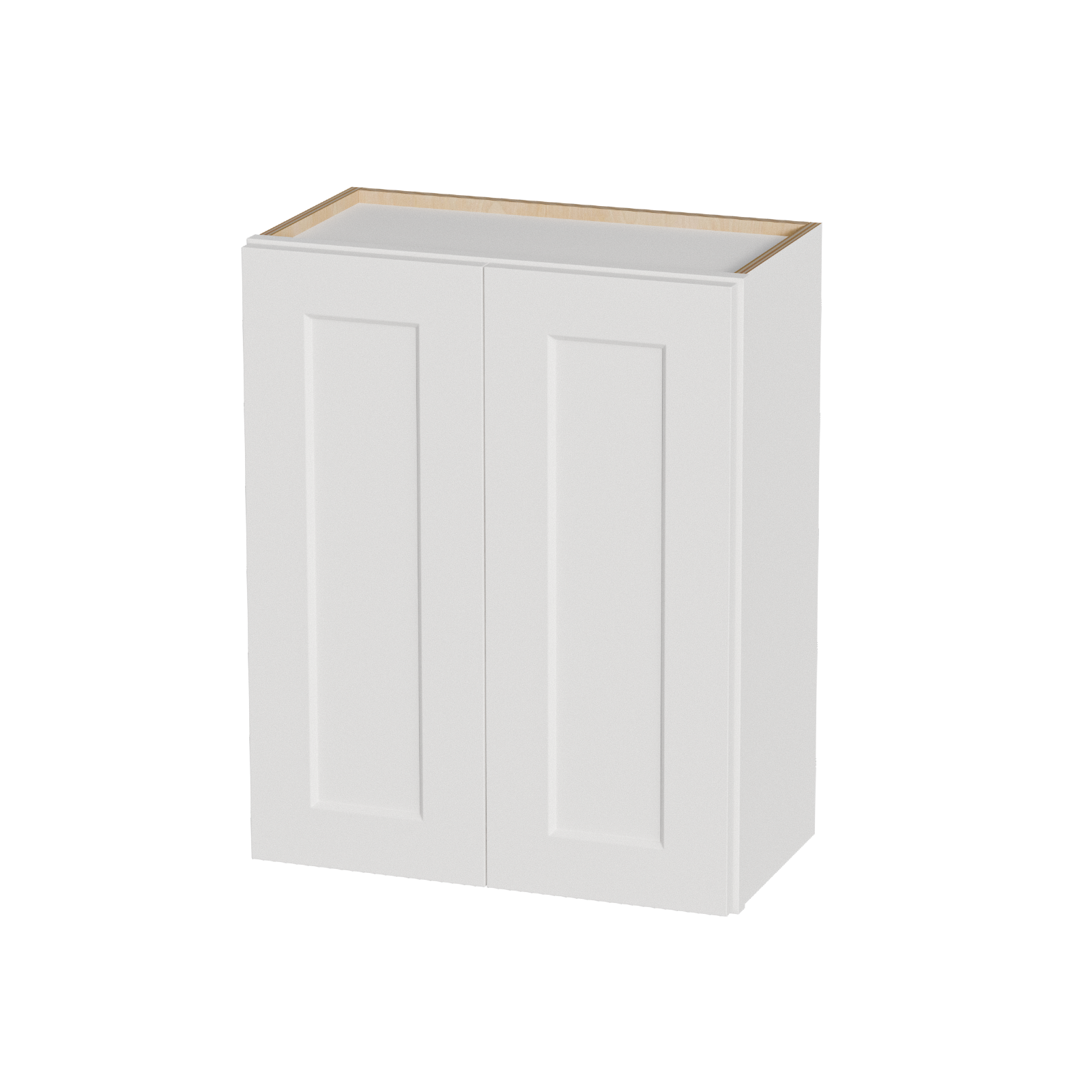 White Shaker Solid Wood Wall Cabinet with Soft-Close Doors