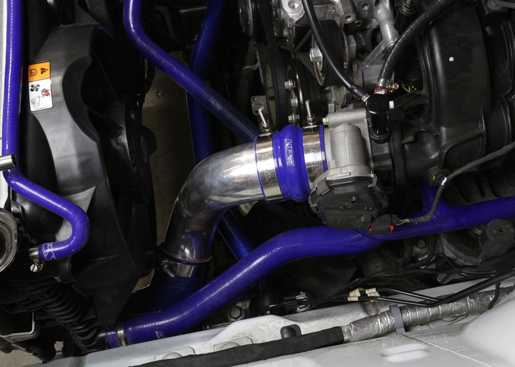 HPS Performance HPS Intercooler Hot Charge Pipe and Cold Side with Black Hoses 15-17 Ford Mustang Ecoboost 2.3L Turbo, Polish