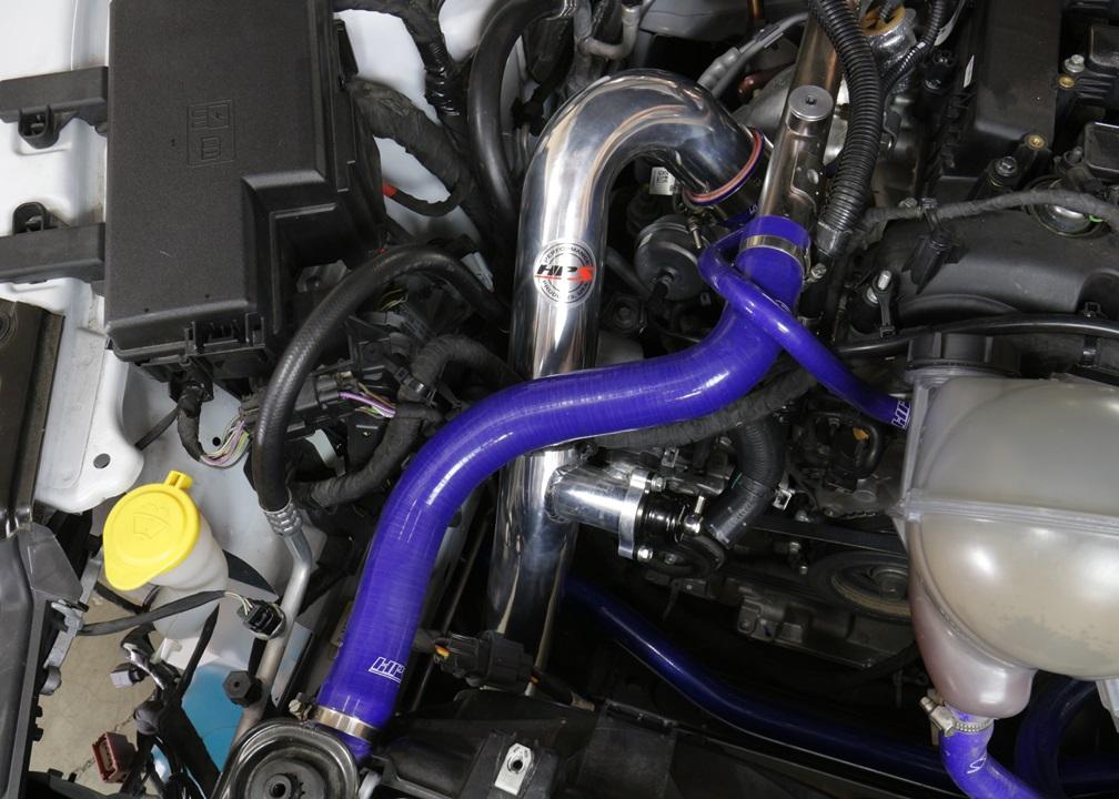 HPS Performance HPS Intercooler Hot Charge Pipe and Cold Side with Black Hoses 15-17 Ford Mustang Ecoboost 2.3L Turbo, Polish