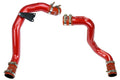 HPS Hot & Cold Side Charge Pipe with Intercooler Boots Kit, 03-07 Ford F550 Superduty Powerstroke 6.0L Diesel Turbo, Red