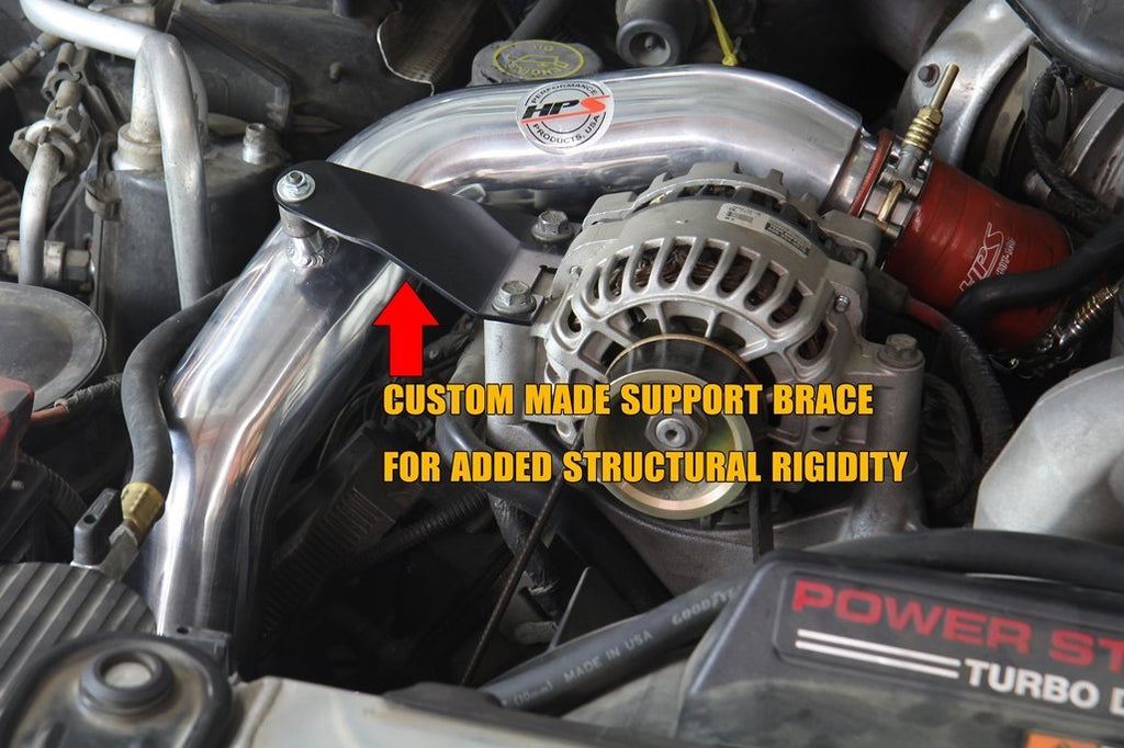 HPS Hot & Cold Side Charge Pipe with Intercooler Boots Kit, 03-07 Ford F550 Superduty Powerstroke 6.0L Diesel Turbo, Polish