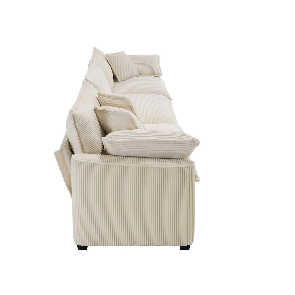 Modern Upholstered 4 Seater Fabric Sofa