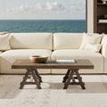 Hawthorne 48" Solid Reclaimed Elm Rectangular Trestle Coffee Table