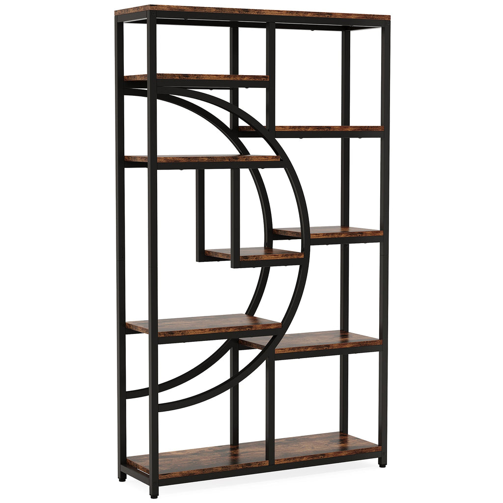 68.89" Height Industrial 5-Tier Rustic Brown Etagere