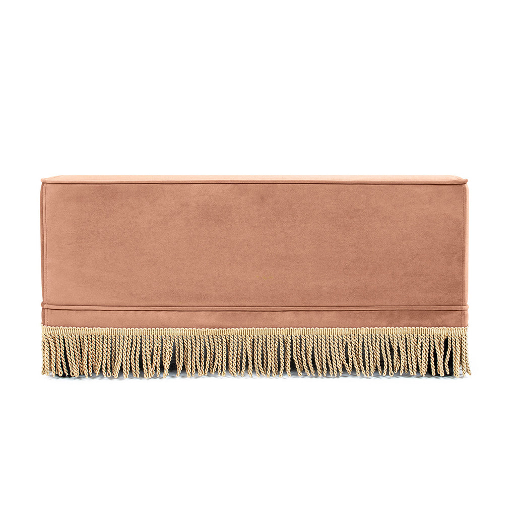 Duchess 33" Medium Princess Pet Bed Sofa with Fringe Skirt, Peach