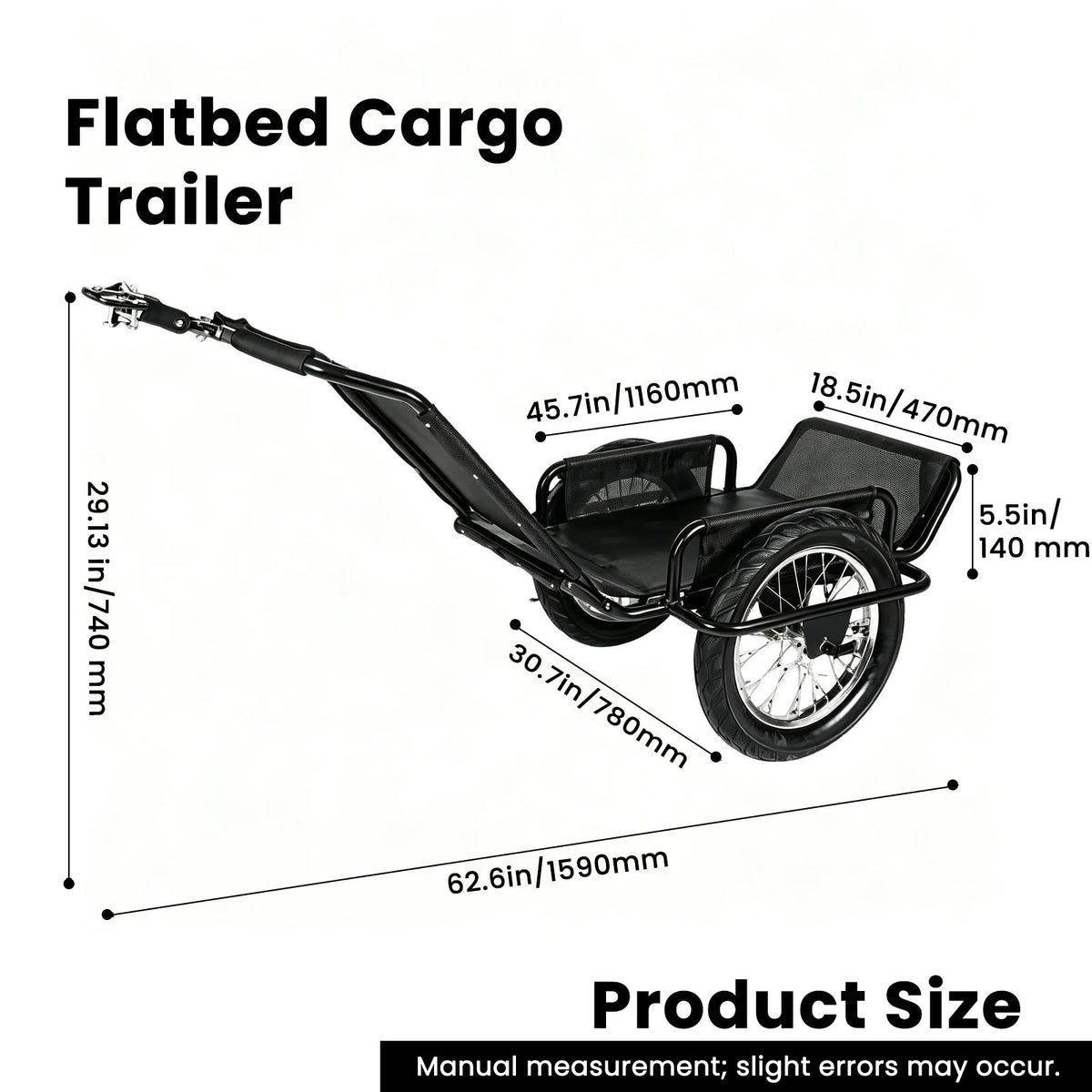 Bike Cargo Trailer with Heavy-Duty Load Capacity