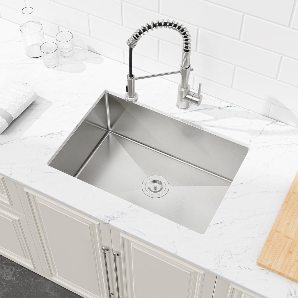 Stainless Steel Kitchen Sink - 27"x19" Undermount