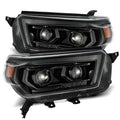 AlphaRex 10-13 Toyota 4Runner PRO-Series Proj Headlights Plank Style Alpha Blk w/Seq Signal/DRL 880754 *Discontinued