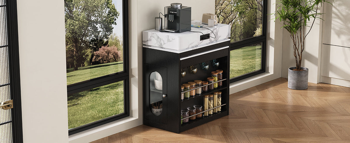 TREXM Extendable Dining Table with Folding Tabletop