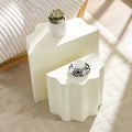 2PCS Set Side Table with Wavy Edges Design