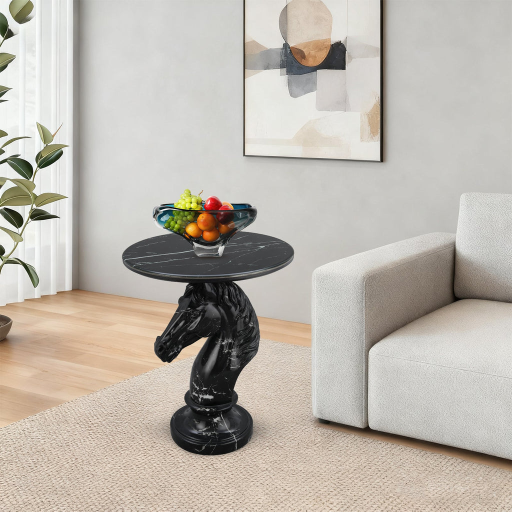 Horse Head Accent Table Animal Statue