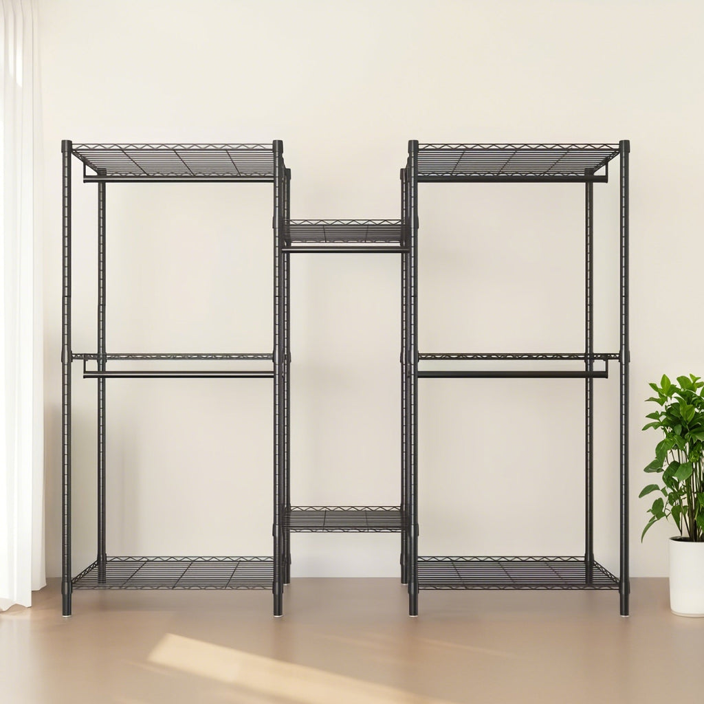 Heavy Duty Garment Rack, Freestanding Closet Organizer