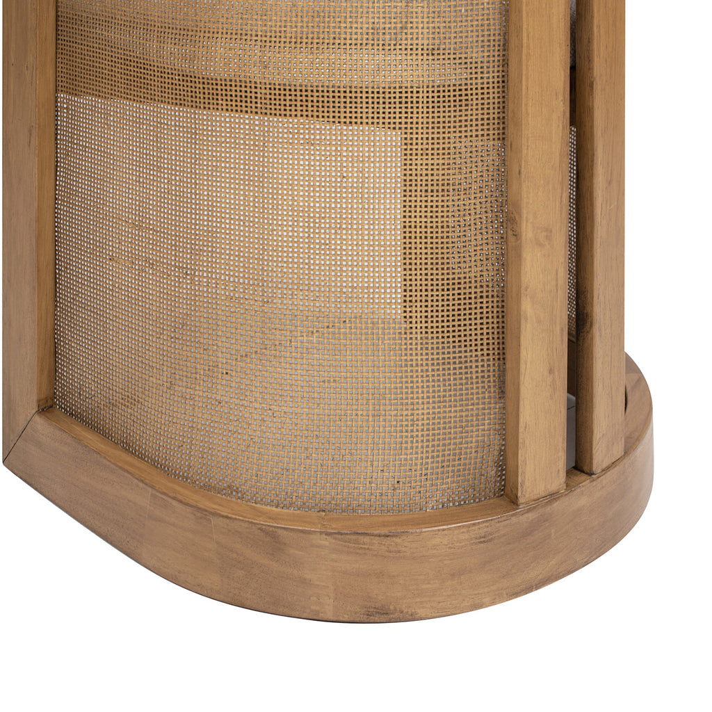 Lilith Curved Rattan Upholstered Dining Chair