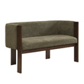 48.5" Upholstered Solid Loveseat (Walnut+Green)