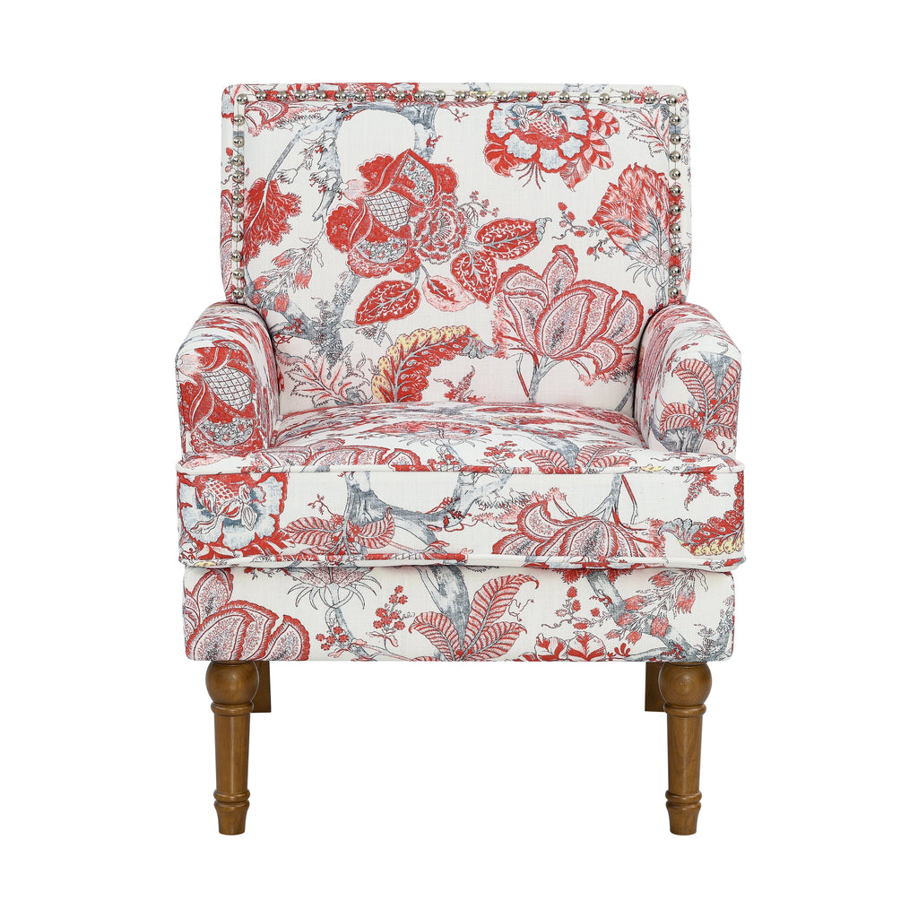 Accent Chair with Solid Hardwood Frame and Hand-Woven Paper Rope Arm