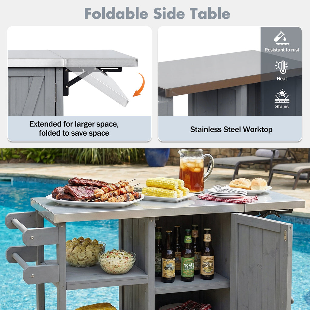 Foldable Outdoor Kitchen Island