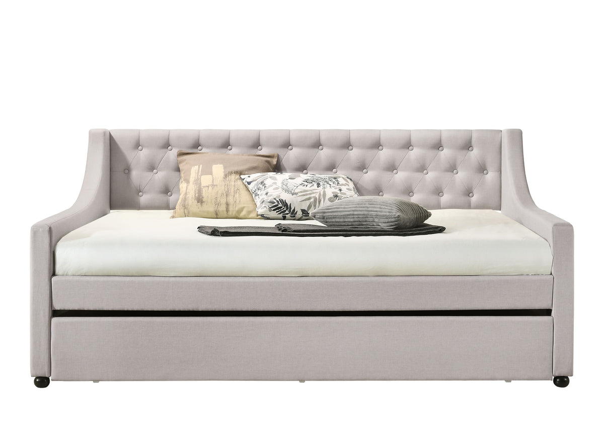 Lianna Fog Fabric Full Daybed & Twin Trundle